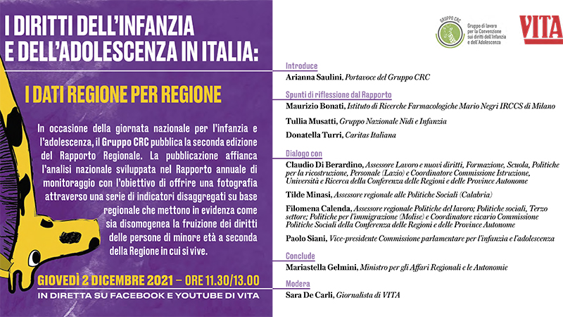 la ii edizione del rapporto regionale del gruppo crc